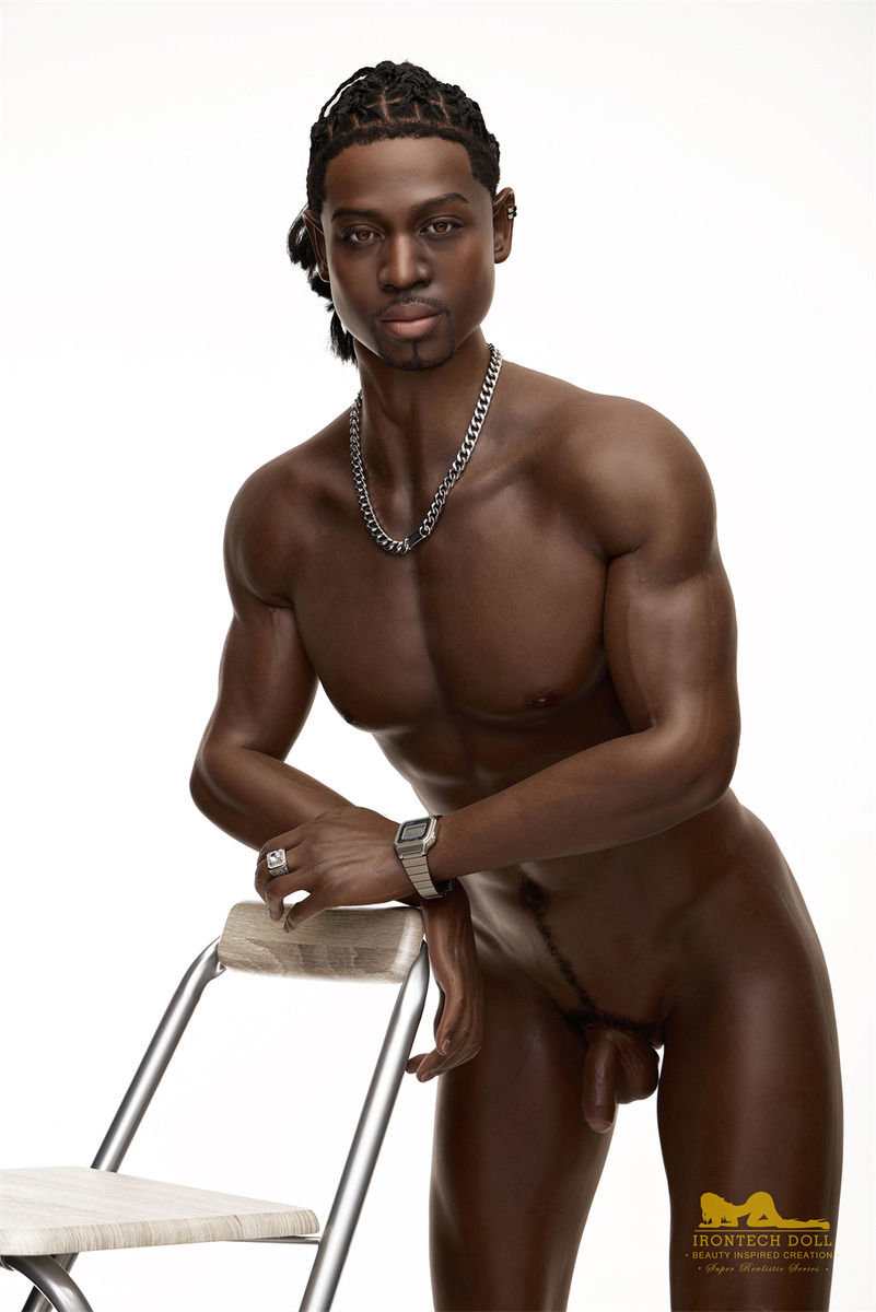 176cm5ft9 silicone black male sex doll Keon 20